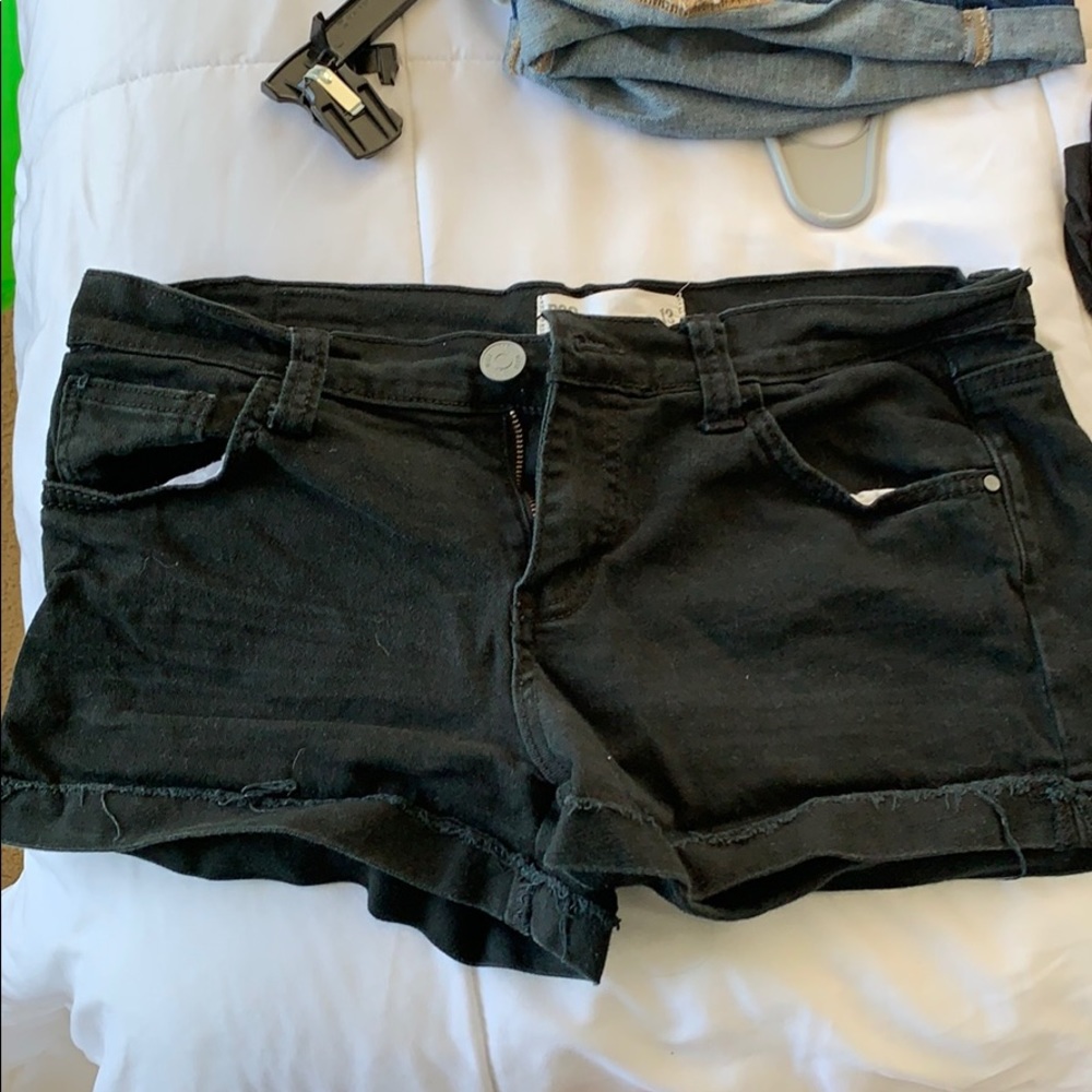 Black Jean Shorts